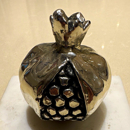 Silver plated pomegranate - silver,