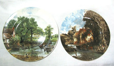 2 Weatherby Falconware Plates with Rural Scenes - 9.8"