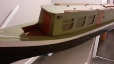 Large 39" wooden radio control narrow model boat canal boat ship barge