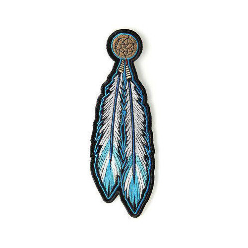 Embroidered tribal feathers - embroidered,
