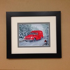 Morris Minor van, Royal Mail, framed print