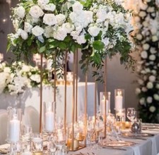 100cm Metal Flower Pedestal Stand Plinth Wedding Decor Centrepiece Gold