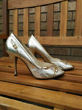 ROBERTO BOTELLA Women's High Heels Shoes Gold Size 7 / Eu 40