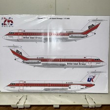 1/144  scale model airliner decals 26 Decals British Island Airways BAC 1-11 400