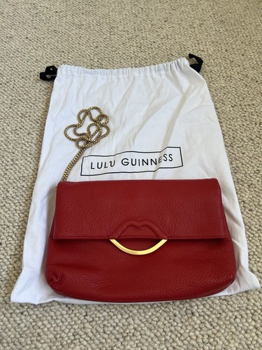 Lulu guinness red clutch - guinness,