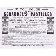 GERAUDEL'S PASTILLES Pine Tar Preparation Victorian Advertisement 1893
