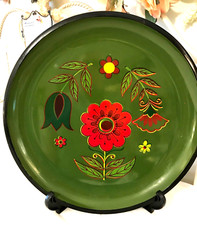Vtg Retro MCM Green Floral