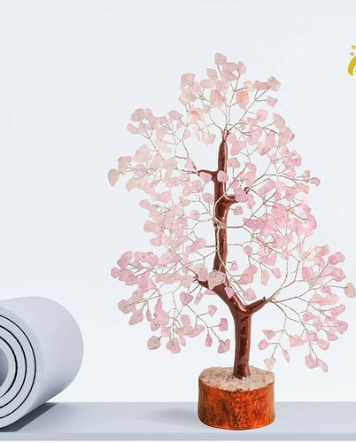 Rose quartz crystal tree - rose,