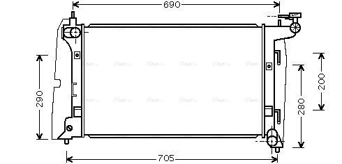 Toa2290 ava radiator fit - toa2290,
