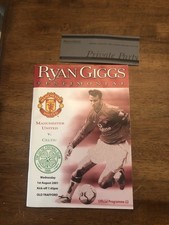 Ryan Giggs 10 Year Testimonial Programme Bundle Manchester United Vs Celtic 2001
