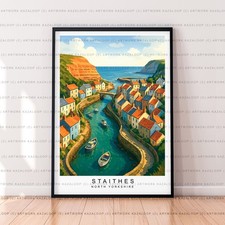 Staithes Art Illustration