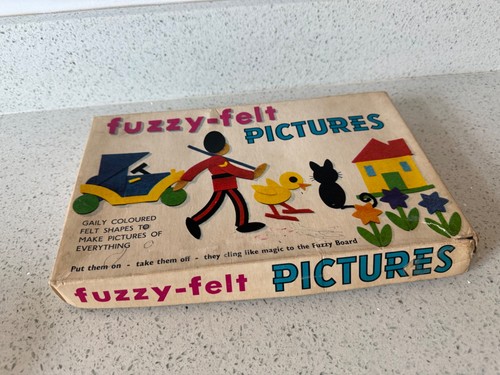 Vintage fuzzy felt pictures - vintage, fuzzy-felt