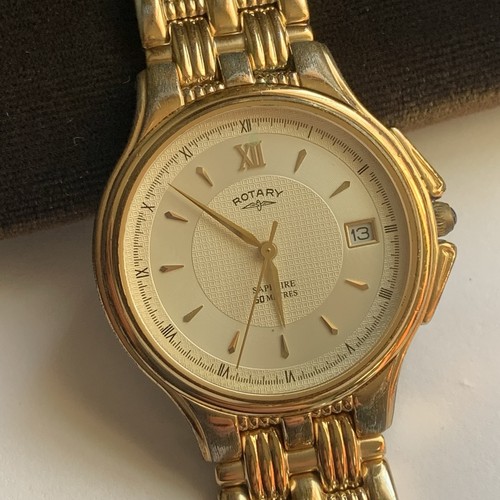 Vtg rotary gold tone sapphire - rotary,