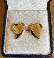 Vintage Gold Tone Heart Stud