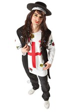 Rubies Official 80s Boy George New Wave Pop Star Mens Fancy Dress Costume New