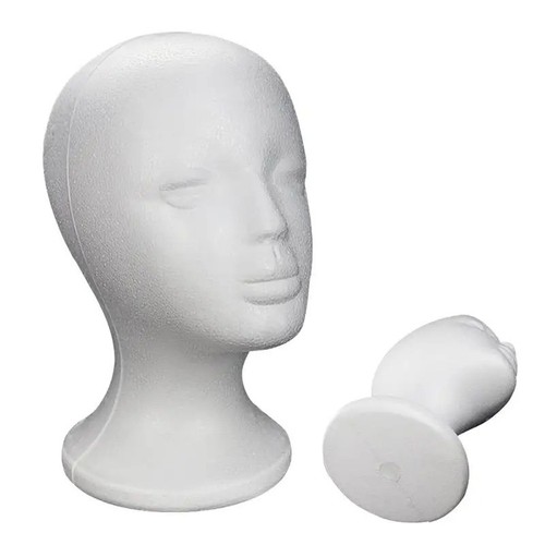 Polystyrene foam head dummy - head,