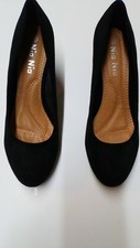 LADIES BLACK SUEDE COURT SHOES  SIZE 5 WORE ONCE
