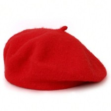 Plain Beret Hat Wool Autumn