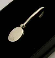 ENGLISH SOLID STERLING SILVER NAPKIN CLIP HOLDER 1986 BOXED