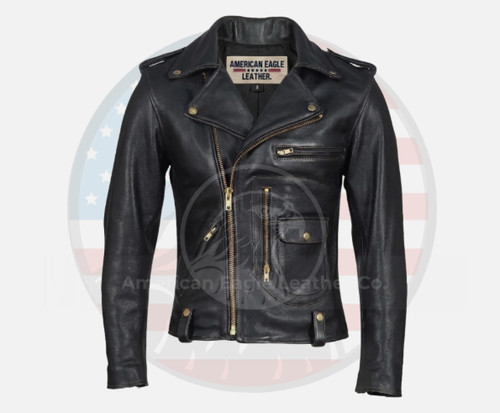 Men black brando leather - men’s,