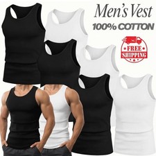 MENS VESTS 100% Cotton TANK