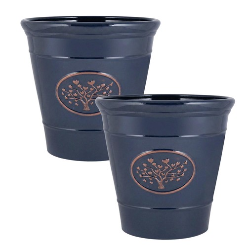 Round plastic olive blue 30cm - round,