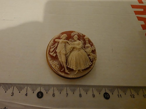 Limoges cameo brooch with