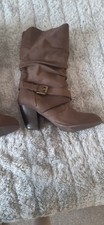 Size 7 Wide Fit Brown Mid Calf