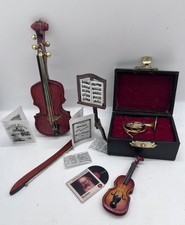 Dolls House accessories music, cello, violin, horn etc set in 1/12th Scale