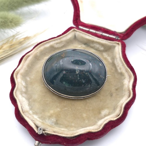 Antique bloodstone sterling - bloodstone,