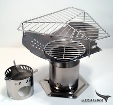 Titanium wood gas stove - titanium,