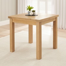 Marbury Oak Square Flip Top Extension Dining Table – 4 to 6 Seater Kitchen OAK59