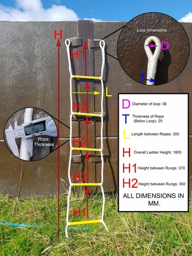 99012 rung rope ladder - ,