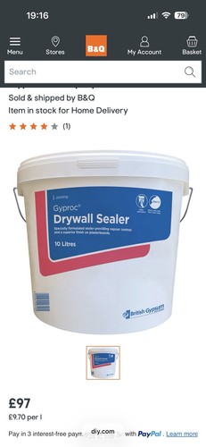Drywall plasterboard sealer - drywall,