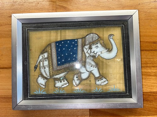 Vintage framed indian silk - framed,