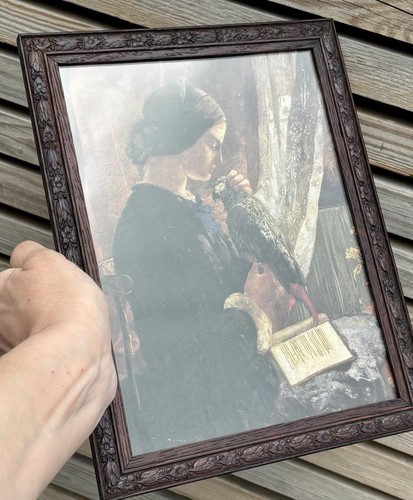 Antique oak picture frame - picture,