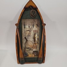Wooden Fishing Row Boat Wall
