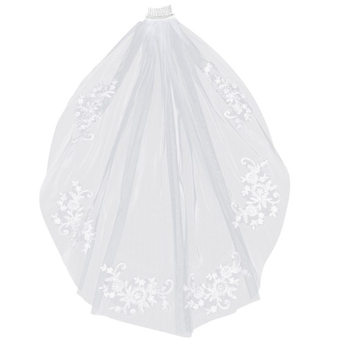White short wedding veil with - wedding,