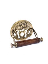 Antique Brass GWR  Toilet Roll