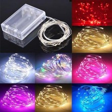 20/30/50 LED Battery Micro Rice Wire Copper Fairy String Lights Party white/RGB