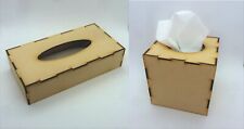 Tissue Box Cover FLAT PACKED mixed media artist blank MDF Wooden cube rectangle
