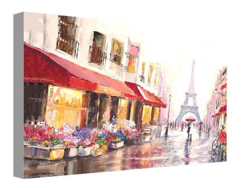 Eiffel tower painting canvas - painting,