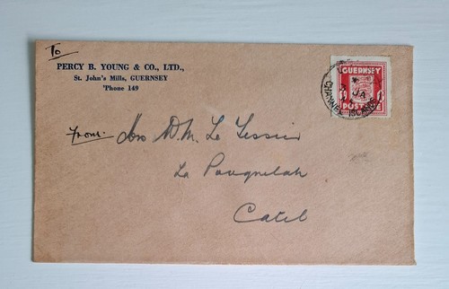 1945 guernsey occupation stamp - guernsey,