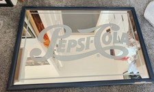 Pepsi Cola Vintage  Mirror Glass Frame Pub Bar Man Cave Coke