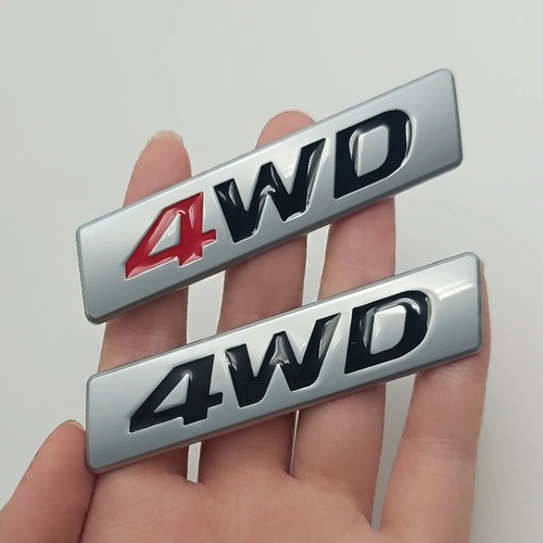 Metal red 4wd car - badge, boot