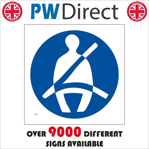 Sign seat belts - sign, must