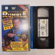 WWF Royal Rumble 1990 Vhs Video Silver Vision Blue Cassette Flap