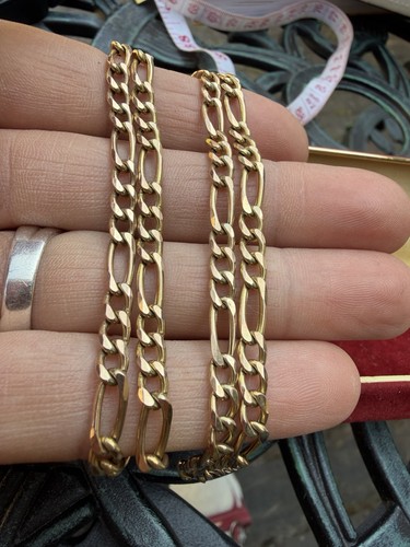 9ct gold chunky figaro - gold,