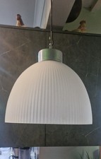 Large Industrial Frosted flute Glass Ceiling Pendant Lamp Light E27 Ikea Kalcium
