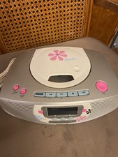 USED ! BARBIE ALARM CLOCK CD PLAYER AM FM RADIO ! AS IS ! PARTS OR REPAIR !